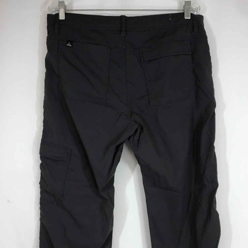 Prana Zion Mens Black Hiking Cargo Pants Built-in Belt Snap Hems Lrgx30L - Picture 5 of 10